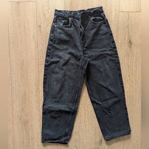 Free People high-waisted Frank Dad jeans - Size 27, dark blue/black, wide leg